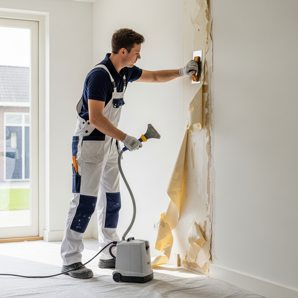 Behang verwijderen door BouwSector Nederland